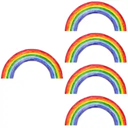 Walmart unbranded 5pcs Rainbow Wall Decals Removable PVC Wall Sticker Kids Room Nursery Wall Decoration offer