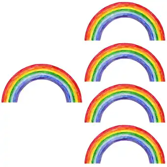 Walmart unbranded 5pcs Rainbow Wall Decals Removable PVC Wall Sticker Kids Room Nursery Wall Decoration offer