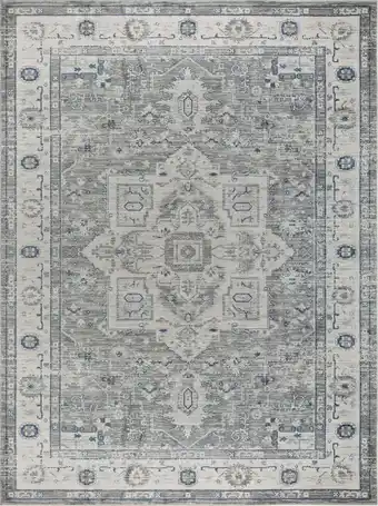 Walmart Pasargad Home Heritage 3' x 5' Power-Loomed Grey/Ivory Rug, For Indoor Space and all Age of Group offer