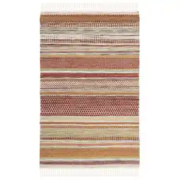 Walmart SAFAVIEH Striped Kilim Ethel Wool Area Rug, Beige, 2'6 x 4' offer