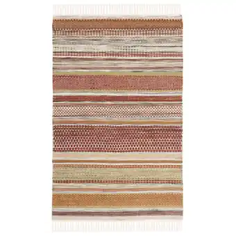 Walmart SAFAVIEH Striped Kilim Ethel Wool Area Rug, Beige, 2'6 x 4' offer
