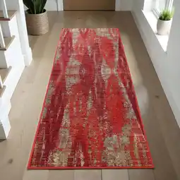 Walmart Superior Brayton Non-Slip Washable Indoor Area Rug, 2' 7 x 8', Orange offer