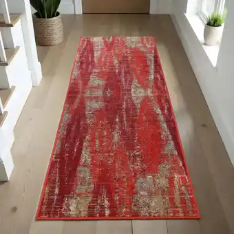 Walmart Superior Brayton Non-Slip Washable Indoor Area Rug, 2' 7 x 8', Orange offer