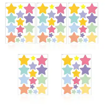 Walmart Masteelf 5 Sheets Star Pattern Wall Stickers DIY Wall Art Stickers Kid Room Decor Wall Decals offer