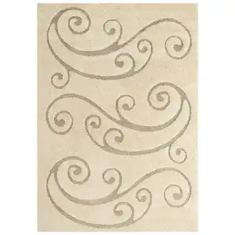 Walmart Modway Jubilant 5' x 8' Scrolling Vine Shag Area Rug in Cream offer