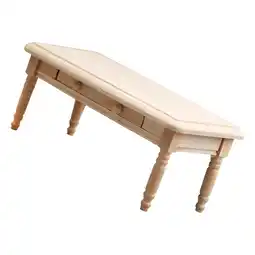 Walmart Mini Furnishing Model Small Wooden End Table Uncolored Tea Table Model Decor offer