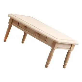 Walmart Mini Furnishing Model Small Wooden End Table Uncolored Tea Table Model Decor offer