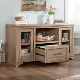 Walmart Sauder Rollingwood Storage Credenza, Brushed Oak Finish offer
