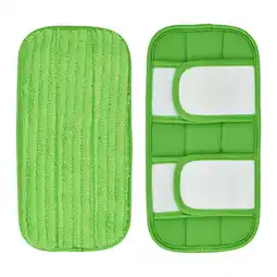 Walmart MsOrange Reusable Microfiber Mop Pads Fits for Swiffer Sweeper 12inch,Green,Pack of 2 offer