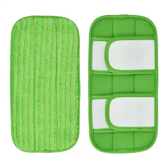 Walmart MsOrange Reusable Microfiber Mop Pads Fits for Swiffer Sweeper 12inch,Green,Pack of 2 offer