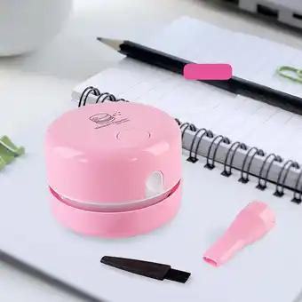 Walmart Clearance! Desktop Mini Vacuum Cleaner (Without Battery) Pink offer