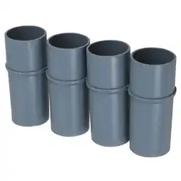 Walmart SEWCHICS Vacuum Cleaner Extension Tubes Grey 4Pcs 2.8X1.2X1.2In offer