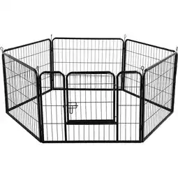 Walmart Alden Design 24H Heavy Duty Black Iron Dog Playpen, 6 Panels offer
