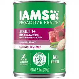 Walmart Iams Proactive Health Beef, Rice, Carrots, And Green Beans Gravy Wet Dog Food, 13 Oz Can offer