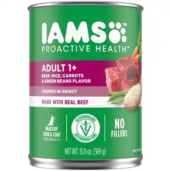 Walmart Iams Proactive Health Beef, Rice, Carrots, And Green Beans Gravy Wet Dog Food, 13 Oz Can offer