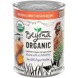 Walmart Purina Beyond Organic Wet Dog Food Ground Entree Chicken & Sweet Potato Recipe, 13 oz Cans (12 Pack) offer