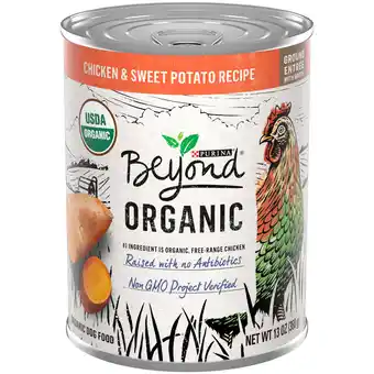 Walmart Purina Beyond Organic Wet Dog Food Ground Entree Chicken & Sweet Potato Recipe, 13 oz Cans (12 Pack) offer