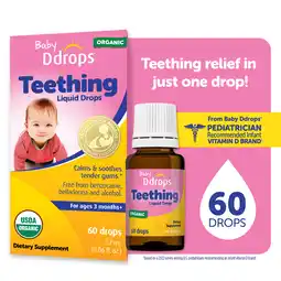 Walmart Baby Ddrops Liquid Organic Teething Relief Drops, 0.06 fl oz offer