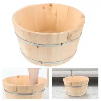 Walmart OUNONA Foot Bath Bucket Wood Basin Foot Washing Bucket Household Foot Bucket Foot Spa Basin offer