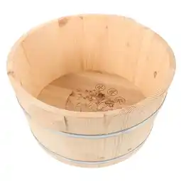 Walmart MLINS Wood Pedicure Basin Foot Bath Bucket Bowl Portable Bathtub Man Child offer