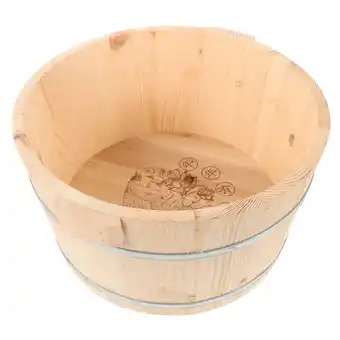 Walmart MLINS Wood Pedicure Basin Foot Bath Bucket Bowl Portable Bathtub Man Child offer