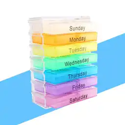 Walmart Practical Seven Color Coded Medicine Case Organizer, Home Hospital Office Patient offer