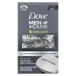 Walmart Dove Men+Care Elements Body and Face Bar Charcoal + Clay 3.75 oz, 6 Bar offer