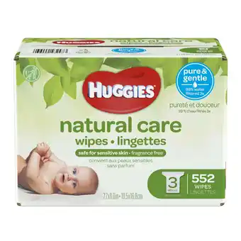 Walmart Huggies Natural Care Sensitive Baby Wipes, Unscented, 3 Refill Packs (528 Wipes Total) offer