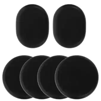 Walmart Raindrops 6 Pcs Massage Stone Hot Stone 8.00X8.00X1.80CM Black offer