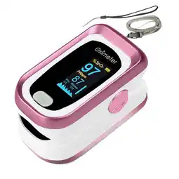 Walmart SUWU Pulse Oximeter Fingertip Oxygen Monitor Fingertip for Sports Use,with Lanyard Rose Red offer