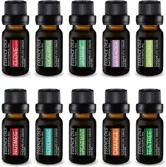 Walmart Pure Daily Care Aromatherapy Essential Oil Set All Natural Therapeutic Grade, 10 ml x 10-Pack offer