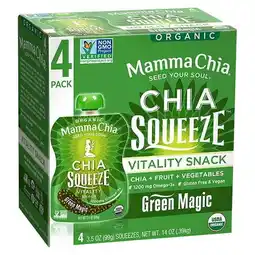 Walmart Mama Chia Green Magic Chia Squeeze, 4/3.5 Oz offer