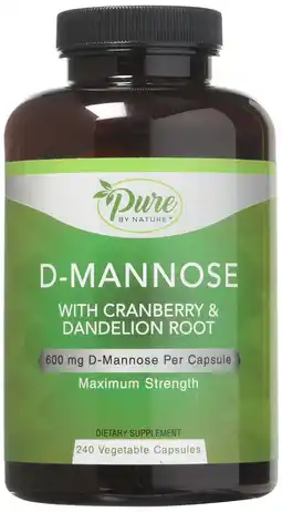 Walmart Pure By Nature D-Mannose with Cranberry and Dandelion Root Capsules, 240 Count offer