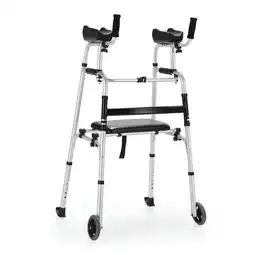 Walmart Spaco Height Adjustable Rolling Walker With Seat and Armrest Pad, Walkers for Seniors with Seat offer