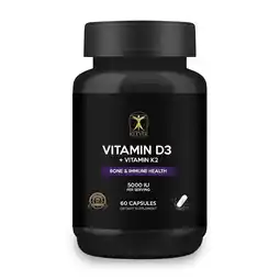 Walmart Klever Lifestyle | Vitamin D3 & K2 - Supplement for Bone, Joint | 60 capsules - 5000 UI per serving offer