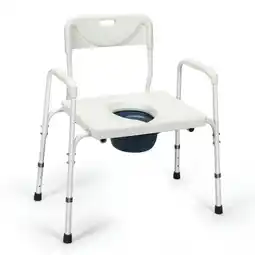 Walmart Spaco 3-in-1 Bedside Commode Portable Toilet with Adjustable Height, Shower Chair for Inside Shower offer