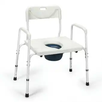 Walmart Spaco 3-in-1 Bedside Commode Portable Toilet with Adjustable Height, Shower Chair for Inside Shower offer