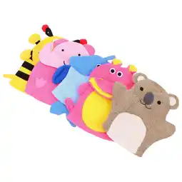 Walmart 5pcs Bath Body Scrubber Shower Hand Puppet Bath Wash Mitt for Children Kids offer