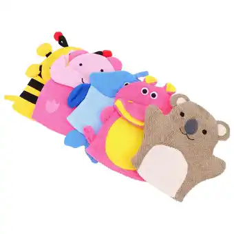 Walmart 5pcs Bath Body Scrubber Shower Hand Puppet Bath Wash Mitt for Children Kids offer
