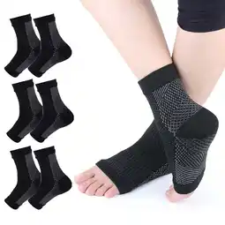 Walmart 3 Pairs Neuropathy Socks for Women and Men, Soothe Socks Ankle Brace Plantar Fasciitis Relief offer