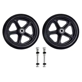 Walmart JNANEEI 2Pcs 6/7/8in Wheelchair Front Wheel Replacement Universal Caster Wear-resistant offer