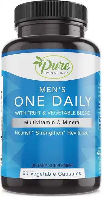 Walmart Pure By Nature One-Daily Multi-Vitamin for Men, 60 Count offer