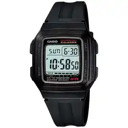 Walmart Casio Men's Multi-Function Alarms Digital Sport Watch, Black and Silver F201WA-1A offer