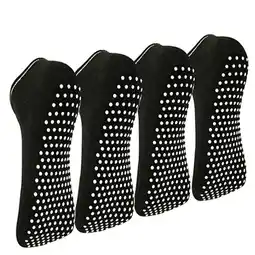 Walmart Non Slip Skid Socks with Grips - for Yoga,Barre Pilates,PiYo - Black Men and Women offer