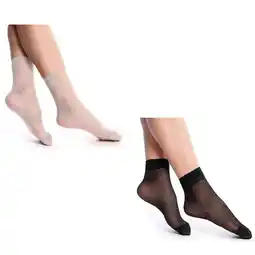 Walmart 10-20 Pairs Women Nylon Elastic Short Ankle Sheer Stockings Silk Short Socks offer