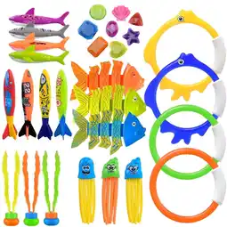 Walmart 29 Pcs Diving Pool Toys Set & Water Toys Underwater Pool Games Stuff Swimming Pool Toys offer