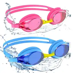 Walmart GPED Dark Blue/Pink Adjustable Swimming Sport Goggles 2-Pack offer