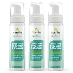 Walmart Nurture Valley Rinse-Free Body Wash & Shampoo, Aloe Vera, 8 oz, 3-Pack offer