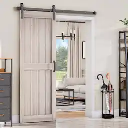 Walmart Dextrus 30 in x 84 in Oak H-Style Solid Core Barn Door Hardware Kit offer