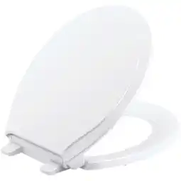 Walmart Kohler Rutledge Quiet-Close Round Closed Front White Plastic Toilet Seat w/Grip-Tight offer